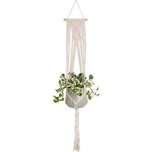 Macrame Plant Hangers, Indoor Wall Hanging Planters, Handmade Cotton Rope, Flower Pots Holder Stand (43 inch, White)