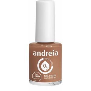 Andreia Halal Ademende Nagellak - Waterdoorlatende Halal Nagellak Veganistisch en Wreedheid - Kleur B18 Grijs - Tinten Nude en Bruin 10,5 ml