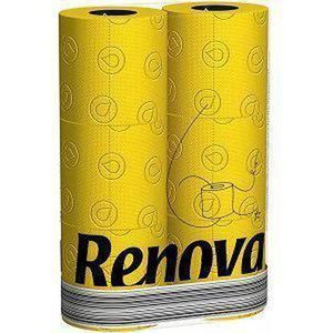 Renova Toiletpapier, kleur geel - 1 pak van 6 rollen
