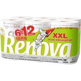 Renova XXL Keukenrol Maxi Absorptio - 2-Laag - 80 Ve - Wit (pak 6 Stuks)