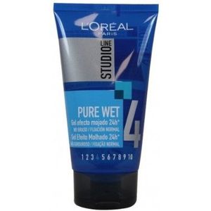 L'Oreal - Studio Line Pure Wet Gel nr. 4 - Haargel - 150 ml - Effect Natte 24h