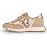 Felmini Versão - Dames Sneaker - Beige - Leer en Suède