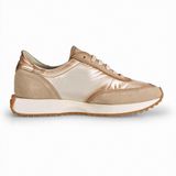 Felmini Versão - Dames Sneaker - Beige - Leer en Suède