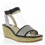 Fly London Leather Sandalettes Black/Offwhite-Schoenmaat 41