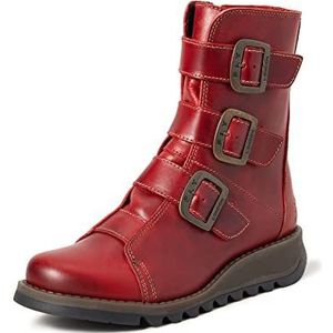 FLY London Scop110fly dames biker laarzen rood 004, 35 EU, Rood 004