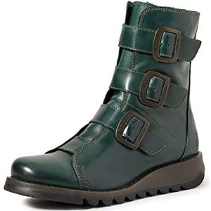 FLY London Scop110fly biker boots voor dames, Groen Petrol 005, 40 EU