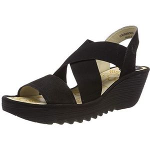 Fly London Yaji888fly sandalen met open neus voor dames, Zwart Zwart 000, 40 EU