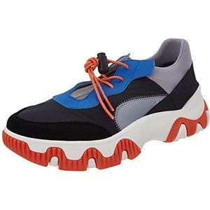 Fly London Fian634fly Sneaker voor dames, Grijs Blauw Oranje, 5 UK