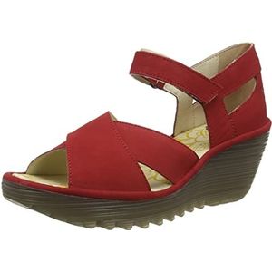 Fly London Yent365fly Wedge sandaal voor dames, Lippenstift Rood, 36 EU