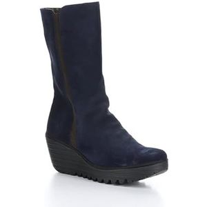 Fly London Dames YEMY408FLY Mid Kalf Boot, Navy/Expresso, 9 UK