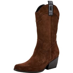 Fly London Dames TEKE906FLY Western Boot, Chocolade, 6 UK