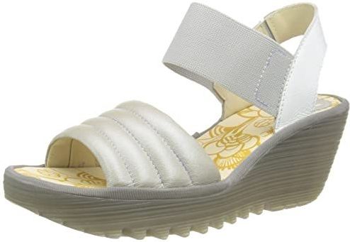 FLY LONDON - Sandaal - Zilver - Sleehak - Met Plateau