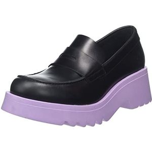 Fly London MOAT948FLY, mocassin dames, zwarte en paarse zool, 36,5 EU, zool zwart en paars, 36,5 EU, Zool zwart en paars