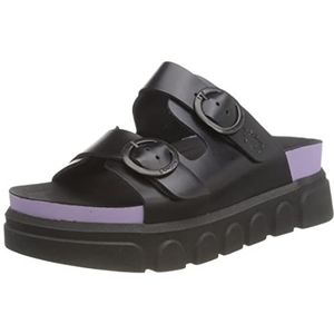 Fly London Cide946fly Damessandalen, zwart/paars, 42 EU, zwart, violet, 42 EU