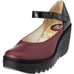 Fly London Dames Yawo345fly Platform, Wijn Zwart, 36 EU