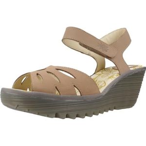 Fly London Yazi479fly sandaal voor dames, Taupe, 5 UK