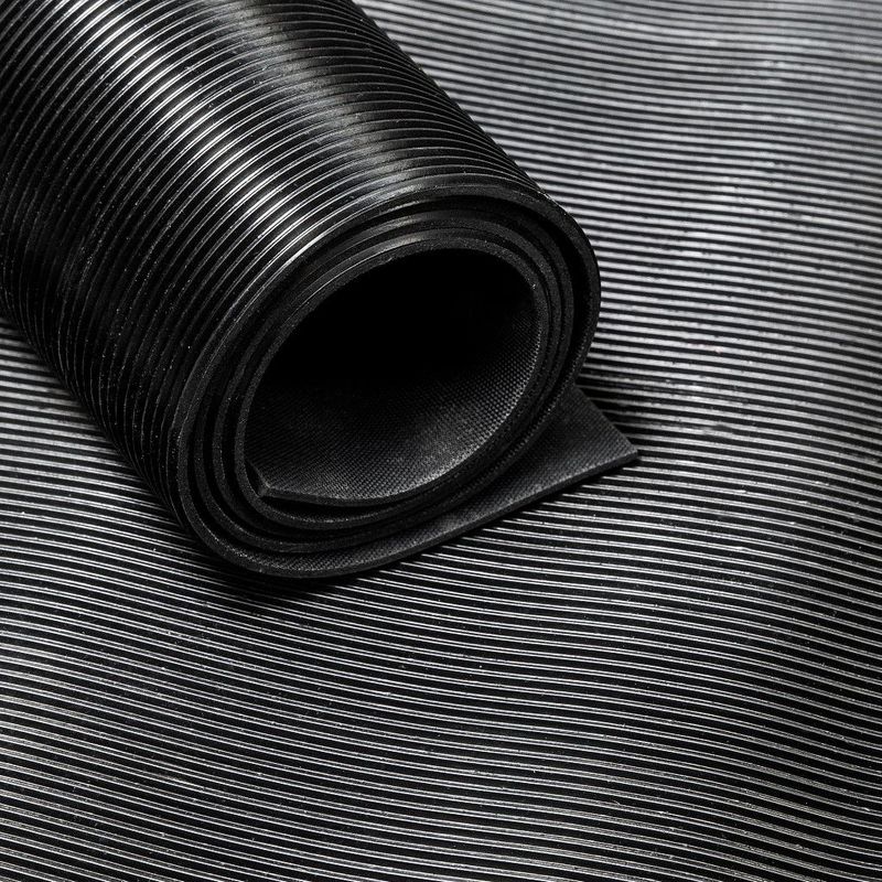 Rubber - Loper op Rol - Fijne Ribbel - Dikte 3mm - Breedte 50cm