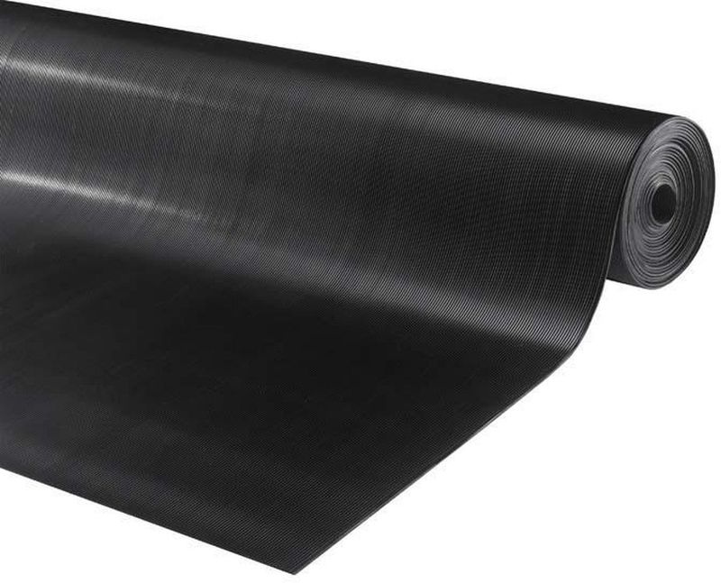Rubbermat op rol - fijne ribbel - Dikte 3mm - Breedte 60 cm - Rubber loper - Per strekkende meter