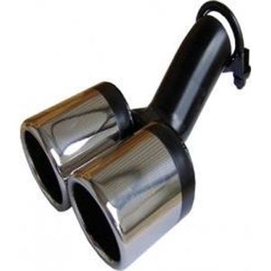 Uitlaatsierstuk - RVS - Dubbel - Voor Suzuki Swift - Model 2005 tot heden