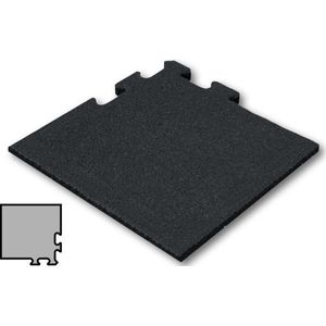 Tegel 50 mm 50 x 50 cm - Zwart - Puzzelsysteem Hoekstuk