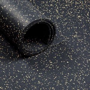 Rubber Sportvloer - 6 mm - Zwart - Gerecycled SBR Rubber - 12,5 m2