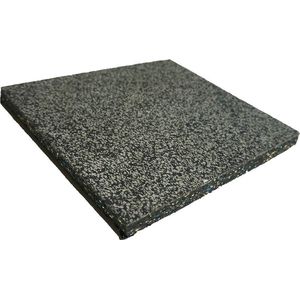 Sportvloertegel 100x100 cm 20 mm Grijs EPDM - Zwart SBR - Stone look