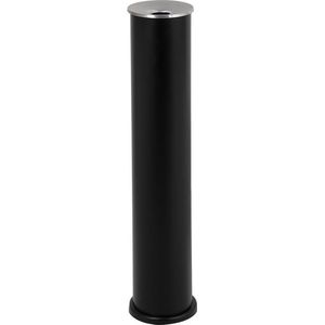 Rookpaal - Rond - Staand - 64 x 12,5 cm - Zwart geborsteld RVS