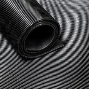 Rubbermat op rol - fijne ribbel - Dikte 3mm - Breedte 140 cm - Rubber loper - Per strekkende meter