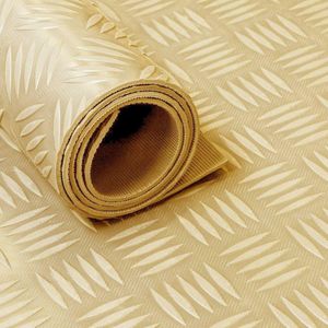 Rubber Loper / Rubbermat Op Rol Traanplaat 3mm Beige - Breedte 150 cm