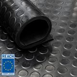 Rubber Loper - Noppen 3mm - Zwart - Breedte 100 cm
