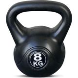 Kettlebell voor binnen en buiten - Kunststof - Zwart - 8 kg