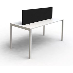 SPACIO akoestische opzetwand 180x40 cm - Tafelvoet - Zwart -