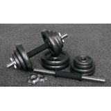 Verstelbare Dumbbell set 20 Kg met Koffer - Gietijzeren Gewichten - 2x 10kg