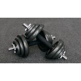 Verstelbare Dumbbell set 20 Kg met Koffer - Gietijzeren Gewichten - 2x 10kg