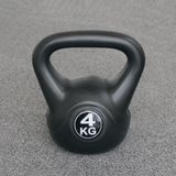 Kettlebell 4kg voor binnen en buiten - Kunststof - Zwart