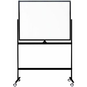 Verrijdbaar Whiteboard - Dubbelzijdig en Magnetisch - 100x150 cm - Zwart