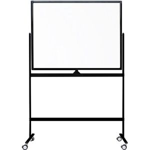 Verrijdbaar Whiteboard - Dubbelzijdig en Magnetisch - 120x180 cm - Zwart