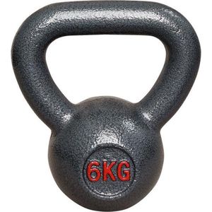 IVOL Kettlebell Gietijzer 6 kg - Cast Iron - Professioneel fitness gewicht voor Crossfit en Bootcamp - Gietijzeren Kettlebell