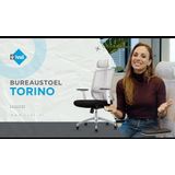 IVOL Bureaustoel Torino Ergonomische Bureaustoel - Mesh bekleding - Verstelbare Armleuningen - Zwart / Wit