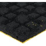 Rubber tegel met EPDM toplaag - 50 x 50 cm - 45 mm - Geel (RAL 1012)