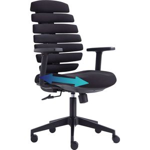 IVOL Bureaustoel Flex Pro - Ergonomische Bureaustoel voor Volwassenen - Kantoor - Zwart