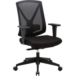 Ergonomische bureaustoel | Zwart | Optimale zithouding | mesh, textiel en kunststof