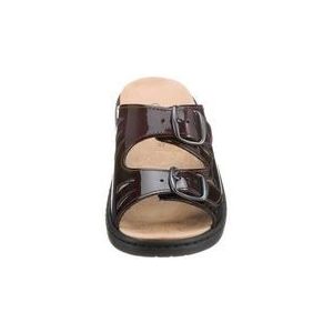 Gezondheidsslippers - Bordeaux - Lakleer - Synthetisch Binnenzool