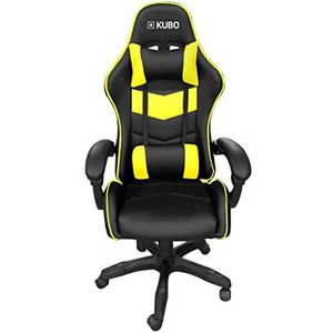 KUBO Gaming stoel met armleuningen, nylon, geel, één maat