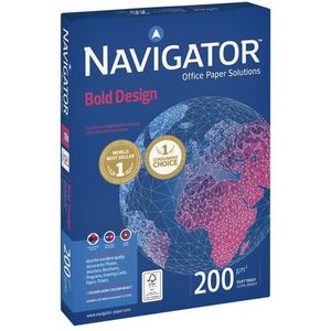 Kopieerpapier navigator bold design a4 200gr wit | Pak a 150 vel
