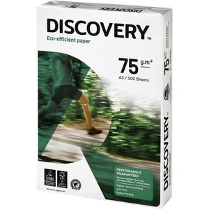 Discovery - Kopieerpapier A3 - Wit - 75gr - 500 Vel - 5 Stuks