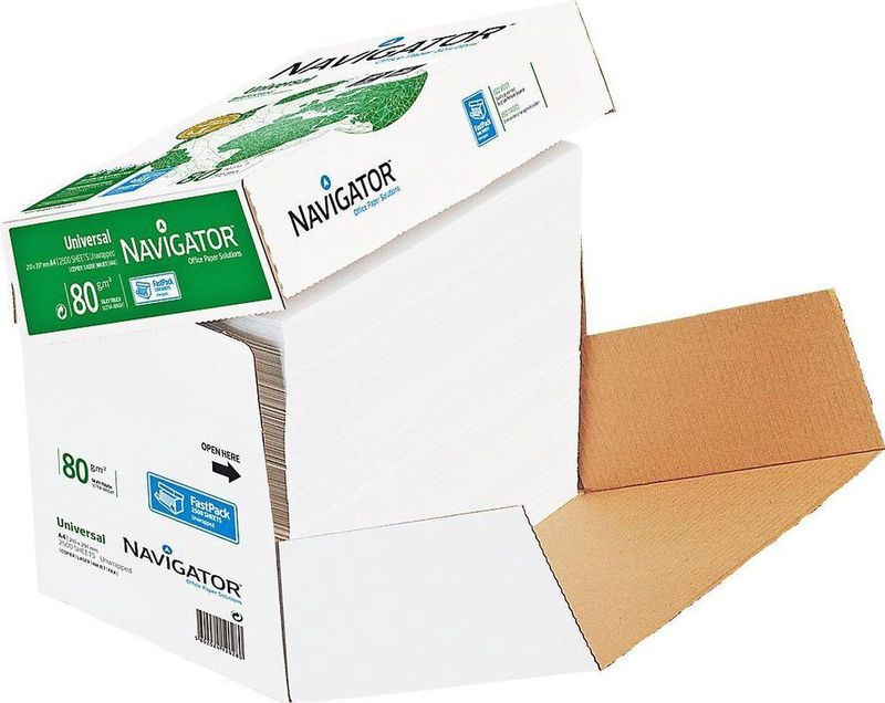 Kopieerpapier Navigator Universal Nonstop 5x500vel A4 80gr Wit