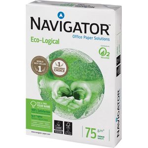 Kopieerpapier navigator eco-neutral a4 75gr wit | Pak a 500 vel | 5 stuks