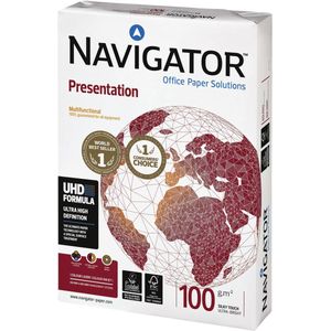 Kopieerpapier Navigator Presentation A4 100gr wit 500 vel | 5 stuks