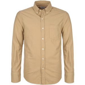 Colorful Standard Overhemd Khaki - Maat L - Heren - Overhemden Casual